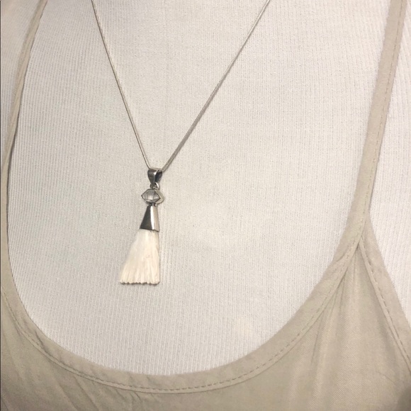 SOLD Scolecite & Herkimer Necklace - Picture 7 of 8